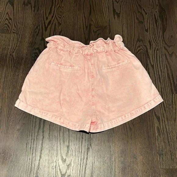 Something Navy Pink Denim Set - Magnolia Ruffle Shirt Jacket & Shorts